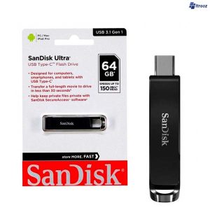 فلش 64 گیگ تایپ سی سن دیسک مدل sandisk ultra