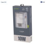 شارژر دیواری 10واتی کازا caza t10 همراه باکابل میکرو