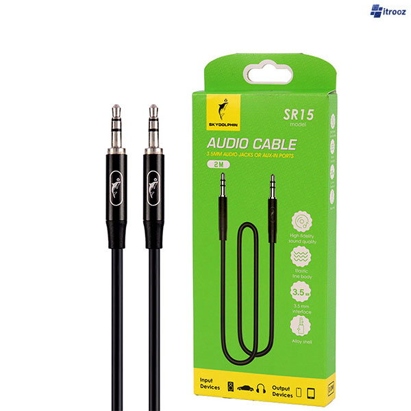 Sky Dolphin SR15 کابل صدا aux مدل sky dolphin sr15 دومتری - تصویر 1