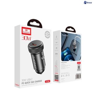 شارژر فندکی تایپ سی ارلدام مدل Earldom ES-CC40 30W