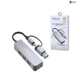 هاب 4 پورت Type-C /USB 3.0 رویال RHC-20