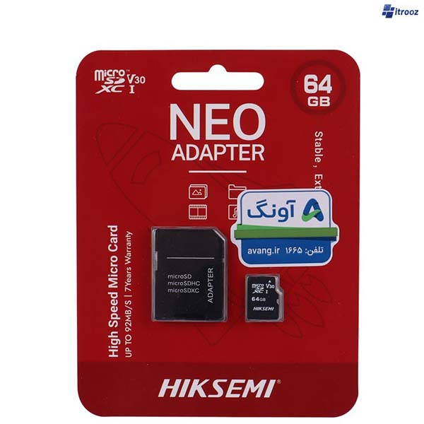 رم میکرو 64 گیگ هایک سمی مموری کارت 64 گیگ هایک سمی HIKSEMI - تصویر 1