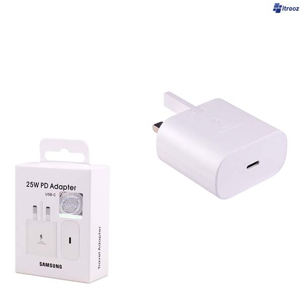 شارژر دیواری 25 وات سامسونگ EP-TA800 PD 3A اصلی شارژر دیواری 25 واتی سامسونگ (اصلی) شرکتی Samsung EP-TA800 - تصویر 1