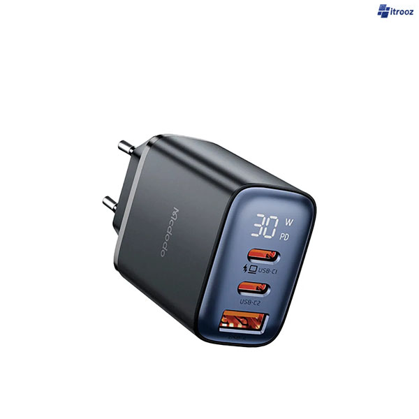 شارژر دیواری 30 واتی Mcdodo CH-218 شارژر دیواری 30 واتی Mcdodo CH-218+نمایشگر - تصویر 1