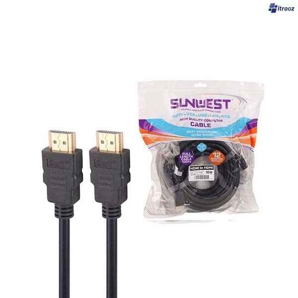 کابل HDMI سان وست Sunwest طول 10 متر کابل 10متری hdmi سان وست sunwest - تصویر 1